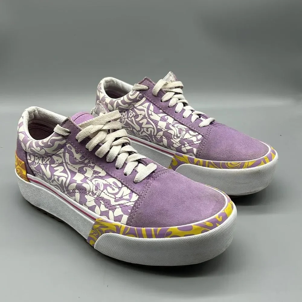 Vans Old Skool Stacked Wavy Days Platform Suede Shoes - Picture 5 of 11